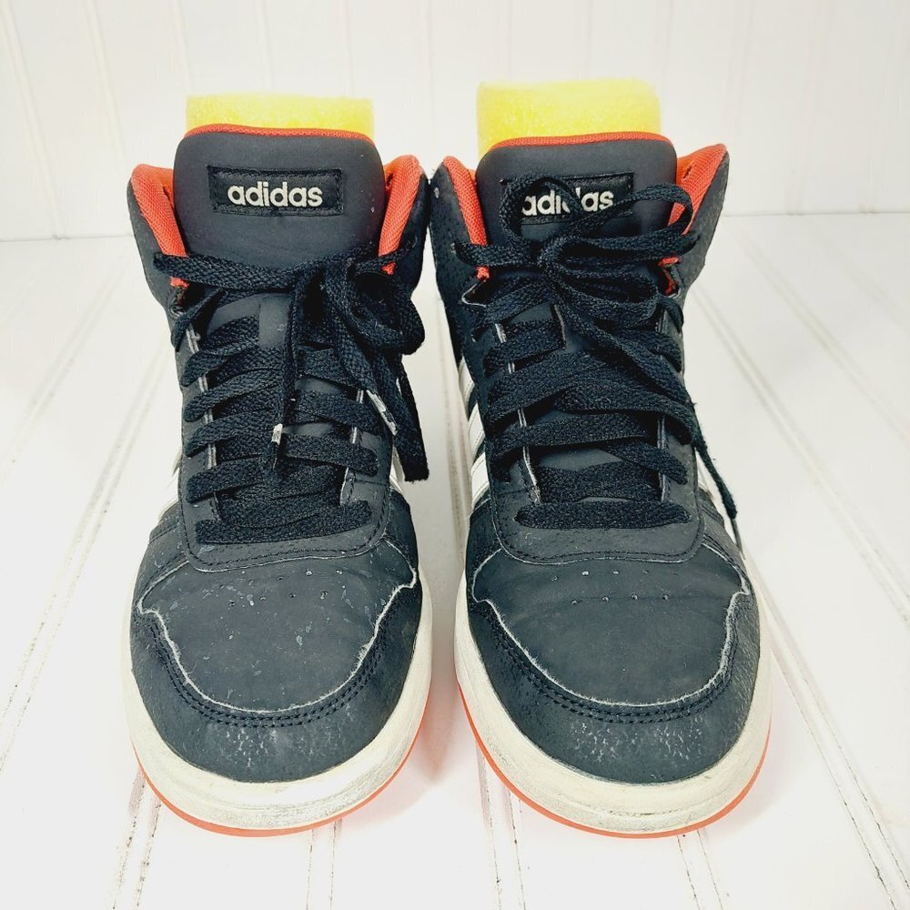 Adidas Hoops 2 Details Black White Orange Running Athletic Shoes Sneakers P414 - Picture 3 of 12